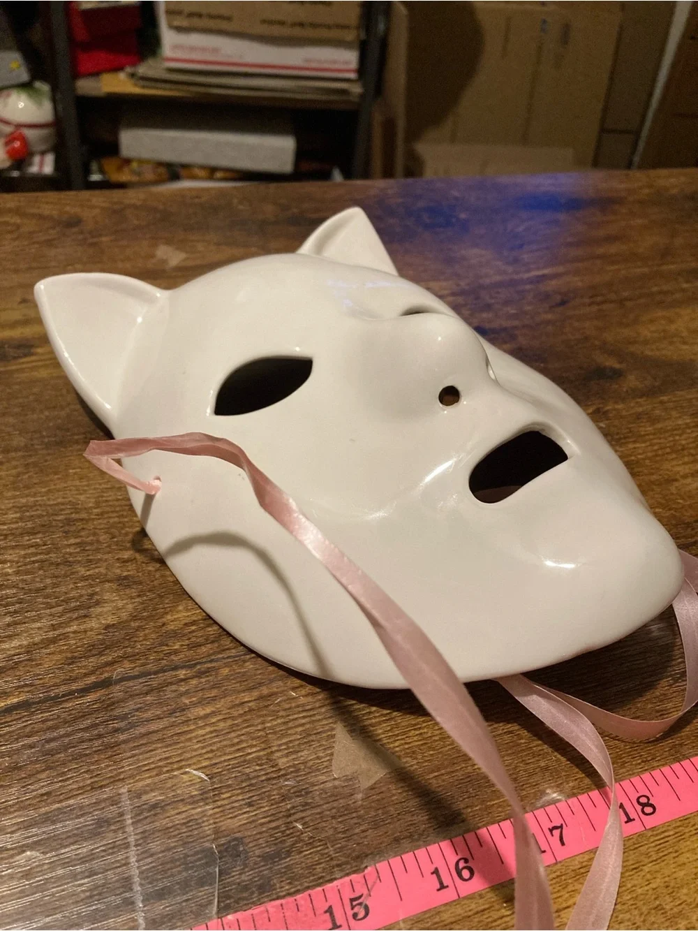 Vintage Pier One solid ceramic face wall hanging